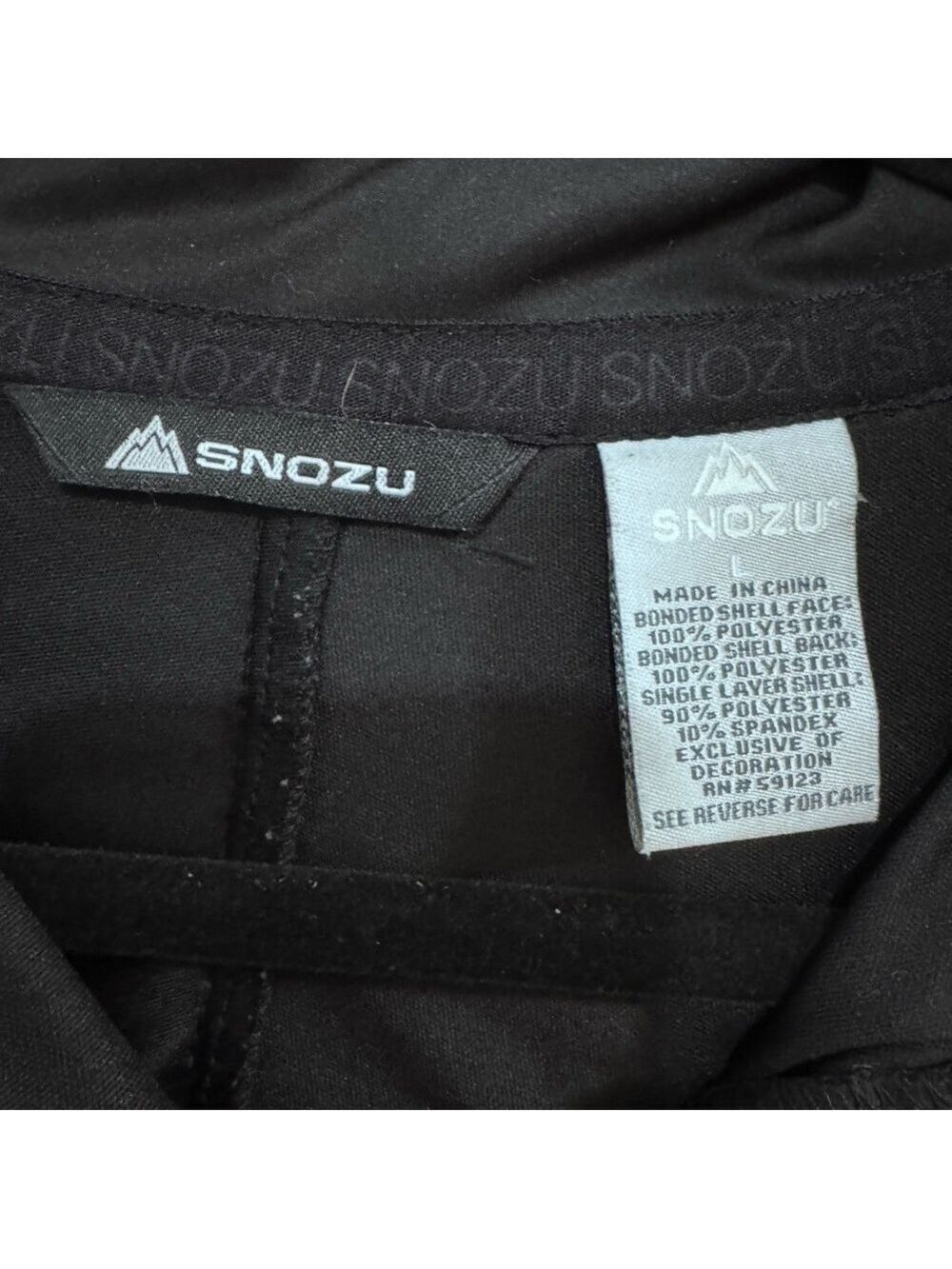 Women's Snozu Black Bonded Full Zip Performance Jacket. Size L - Picture 2 of 8